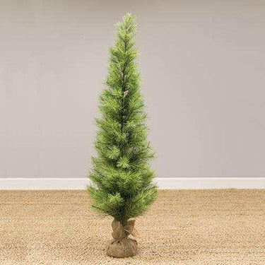 Skinny Pine Tree w/Burlap Base, 5ft - The Fox Decor